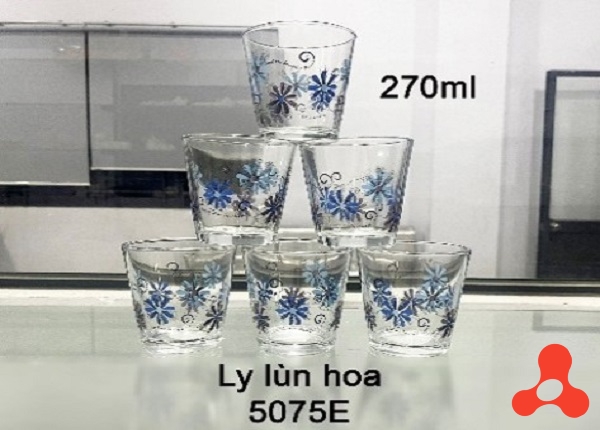 BỘ 6 LY THỦY TINH DELI HOA 270ML 5075E