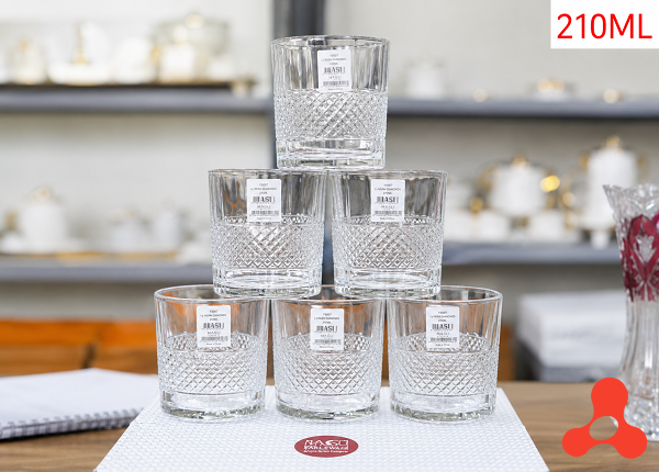 BỘ 6 LY THUỶ TINH KIM CƯƠNG 210ML KB103 (T8)