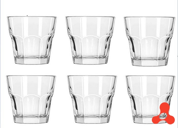 BỘ 6 LY THUỶ TINH NGẤN TRUNG 205ML Y5012 (T12)