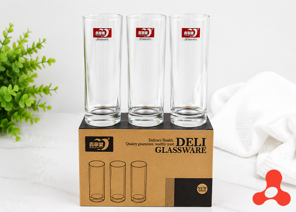 BỘ 6 LY THỦY TINH ỐNG CAO 275ml DELI 60164 (T8)
