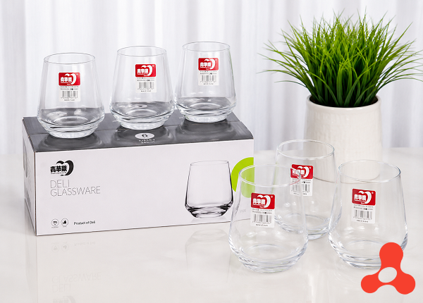 BỘ 6 LY THUỶ TINH QUÀ TẶNG AURORA 400ml DELI 7018-2 (T8)