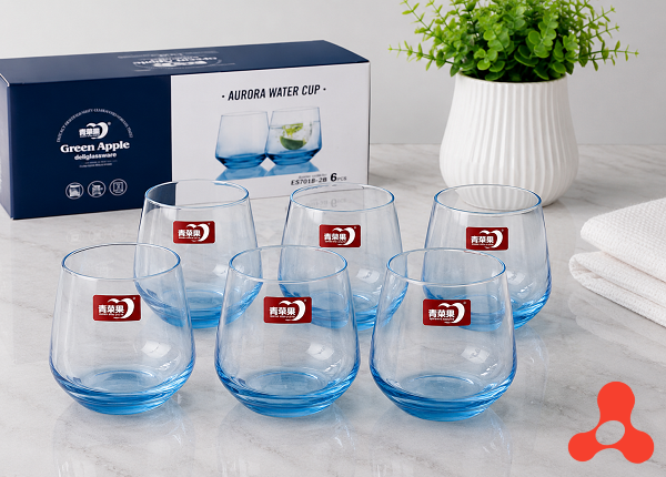 BỘ 6 LY THUỶ TINH QUÀ TẶNG AURORA 400ml XANH DELI 7018-2 (T8)