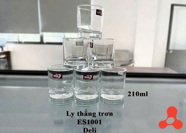 BỘ 6 LY THỦY TINH TRƠN DELI 210ML ES1001 (T12)