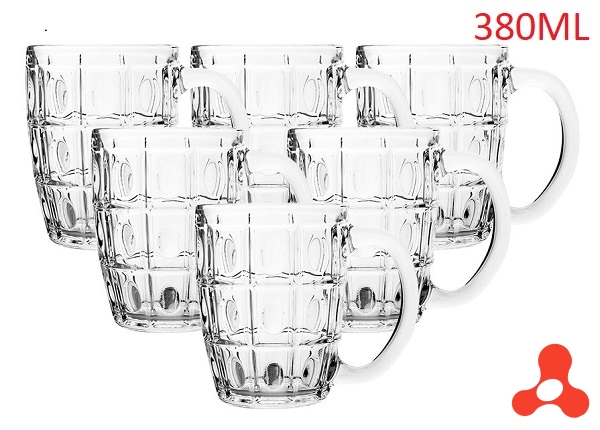 BỘ 6 LY THỦY TINH UỐNG BIA 380ML ZB01- 400