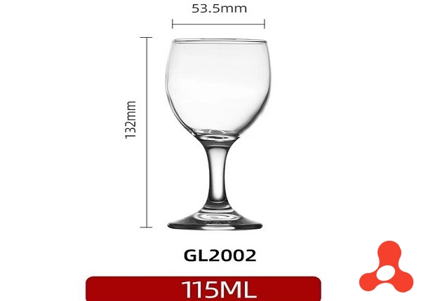 BỘ 6 LY THUỶ TINH UỐNG RƯỢU VANG 115ML GL2002 (T12)