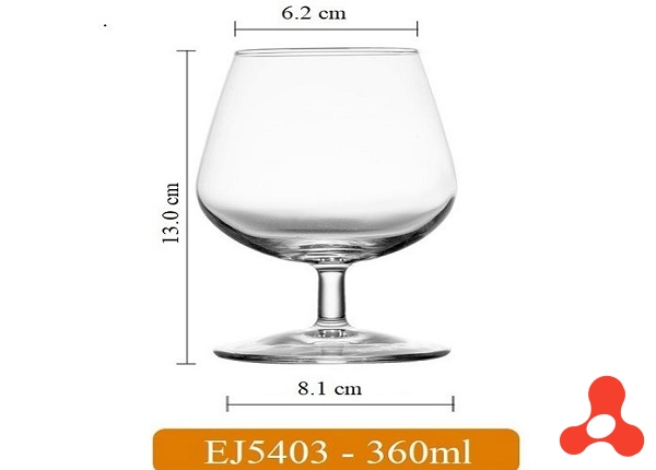 BỘ 6 LY THUỶ TINH UỐNG RƯỢU VANG 360ML EJ5403 (T8)