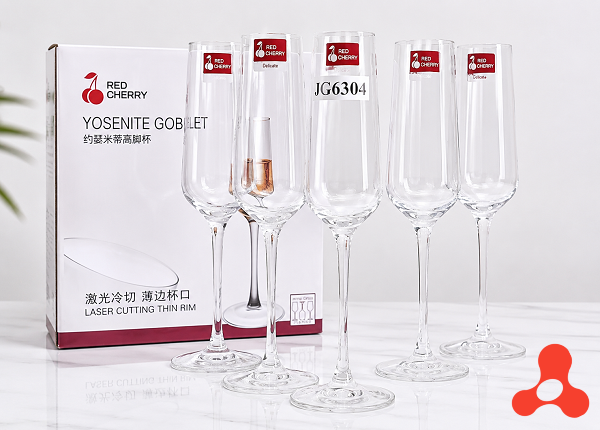 BỘ 6 LY THỦY TINH UỐNG RƯỢU VANG RED CHERRY (T6)