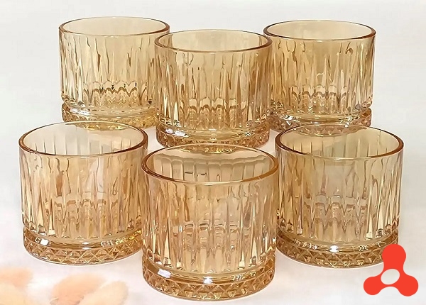 BỘ 6 LY THỦY TINH VÀNG 340ML KB103- 2F