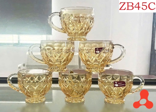 BỘ 6 LY THỦY TINH VÀNG CAO CẤP ZB45C