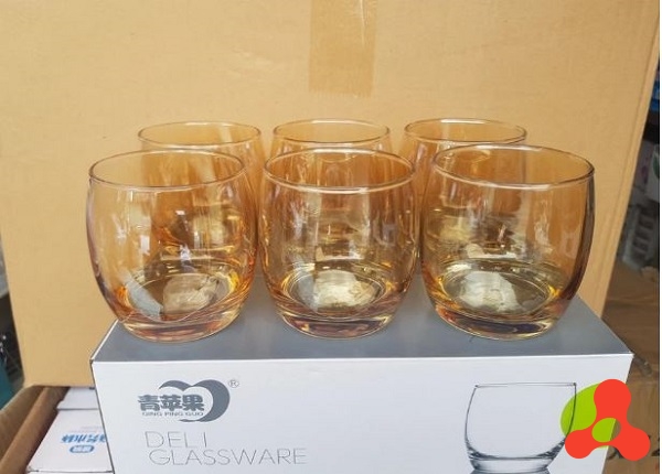 BỘ 6 LY THỦY TINH VÀNG DELI 290ML ES1132HA