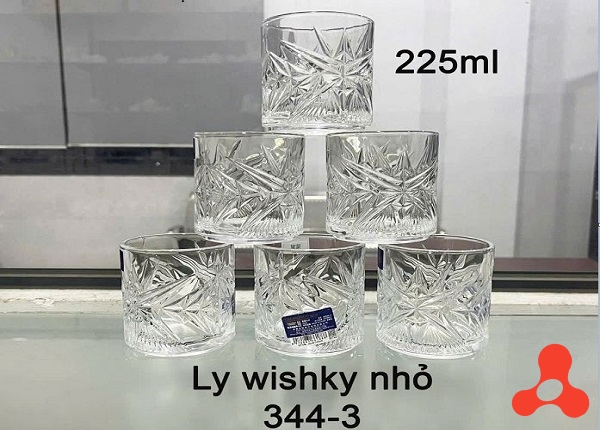 BỘ 6 LY THUỶ TINH WISHKY 225ML DIAMONDS DM344-3 (T12)