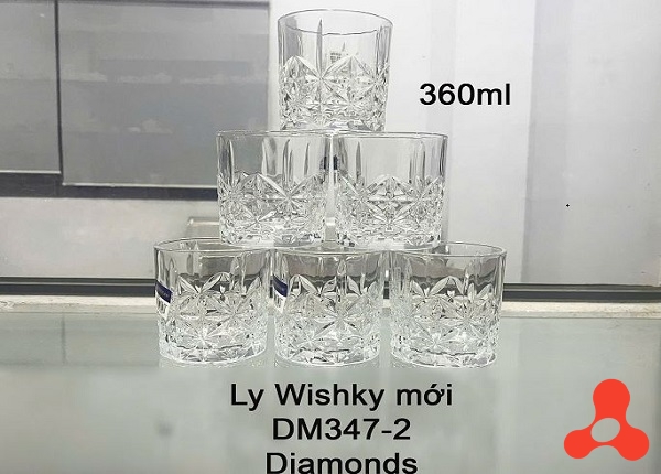 BỘ 6 LY THUỶ TINH WISHKY DIAMONDS DM347-2 (T12)