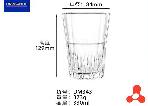 BỘ 6 LY THUỶ TINH WISHKY MIỆNG LOE 330ML DM343 (T12)
