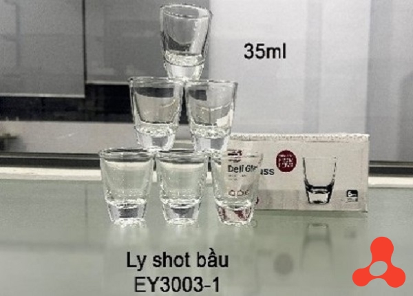 BỘ 6 LY UỐNG RƯỢU BẦU 35ML EY3003- 1