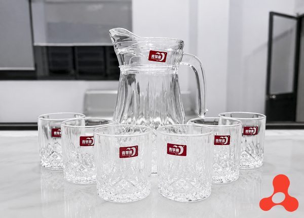 BỘ BÌNH THỦY TINH EO KHÍA KÈM 6 LY DELI EH1002-1DL7 (T6)
