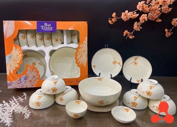 BỘ CHÉN SỨ 10 MÓN HỌA TIẾT QUÀ TẶNG CAO CẤP