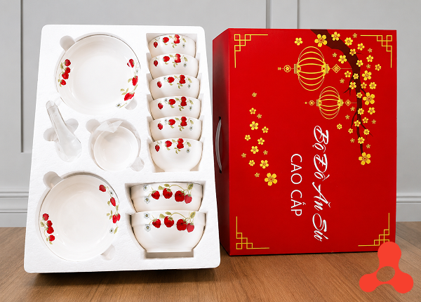 BỘ CHÉN SỨ 17 MÓN QUÀ TẶNG CAO CẤP (T8)