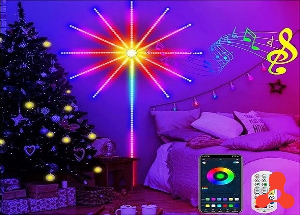 BỘ ĐÈN LED PHÁO HOA 50CM REMOTE, APP ĐIỆN THOẠI