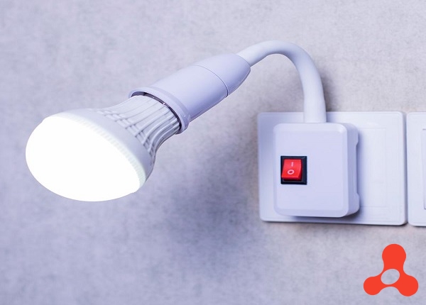 BỘ ĐUI ĐÈN CÔNG TẮC UỐNG DẺO 12W SÁNG VÀNG