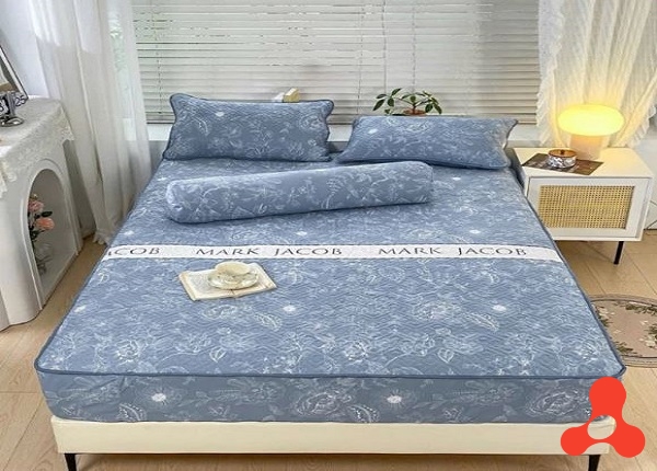 BỘ GA GIƯỜNG COTTON KÈM ÁO GỐI 4 MÓN 1M8 X 2M