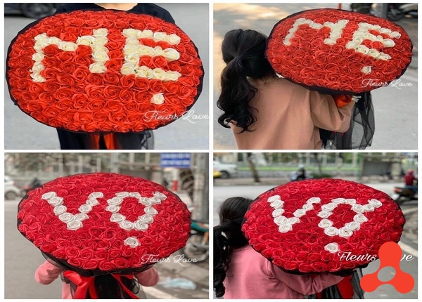 BÓ HOA HỒNG 100 BÔNG QUÀ TẶNG