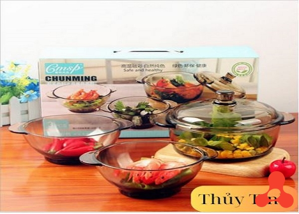 BỘ NỒI THỦY TINH KÈM 2 CHÉN CHUNMING