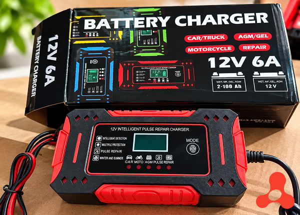 BỘ SẠC BÌNH ẮC QUY THÔNG MINH 12V-6A TỰ ĐỘNG NGẮT KHI ĐẦY VÀ PHỤC HỒI BÌNH CHO XE Ô TÔ, XE MÁY (T50)