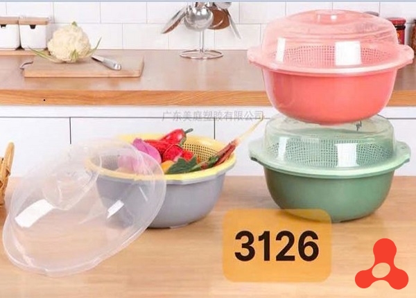 BỘ THAU RỔ NHỰA NẮP ĐẬY LOẠI LỚN