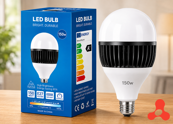 BÓNG ĐÈN LED TRỤ 150w CÓ LƯỚI TẢN NHIỆT (T20)