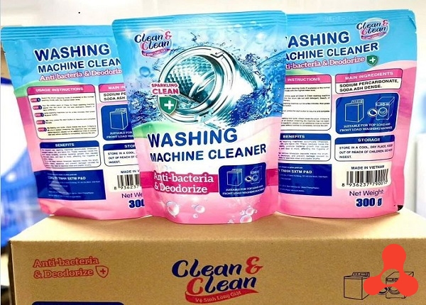 BỘT TẨY LỒNG MÁY GIẶT CLEAN & CLEAN Gói 300gr (T20)