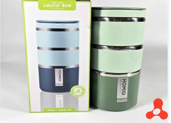 CÀ MEN, CẶP LỒNG GIỮ NHIỆT INOX 3 TẦNG HOMIO 8505 (T18)