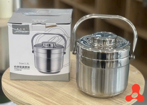 CÀ MEN, HỘP CƠM GIỮ NHIỆT INOX 304 SIZE 1,3L
