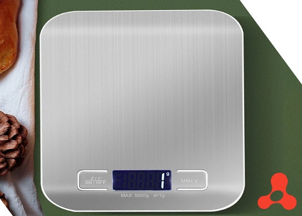 CÂN ĐIỆN TỬ NHÀ BẾP 5KG MẶT NHÔM