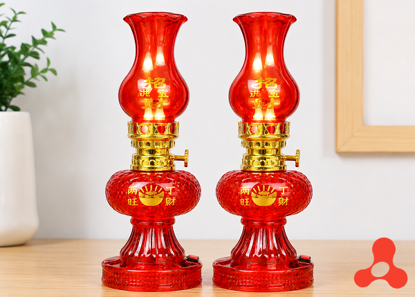 CẶP ĐÈN THỜ DÙNG PIN 20cm