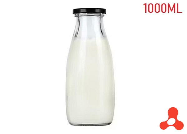 CHAI THUỶ TINH NẮP THIẾC 1000ML