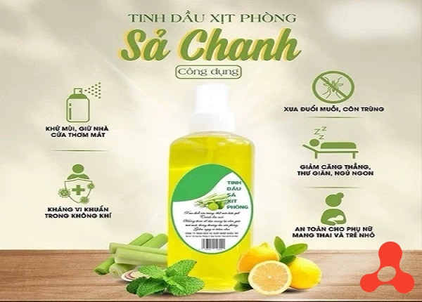 CHAI XỊT PHÒNG HƯƠNG CHANH SẢ 250ML