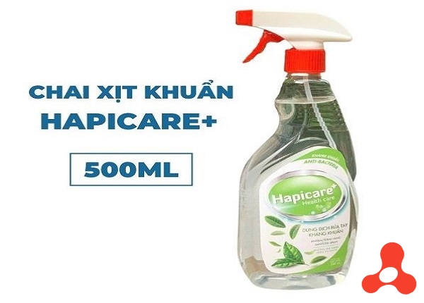 CHAI XỊT RỬA TAY KHÁNG KHUẨN HAPICARE 500ML