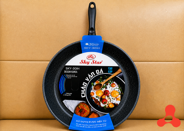 CHẢO CẠN VÂN ĐÁ ĐÁY TỪ SKY STAR 30cm