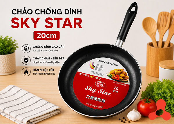 CHẢO CHỐNG DÍNH SKY STAR 20cm