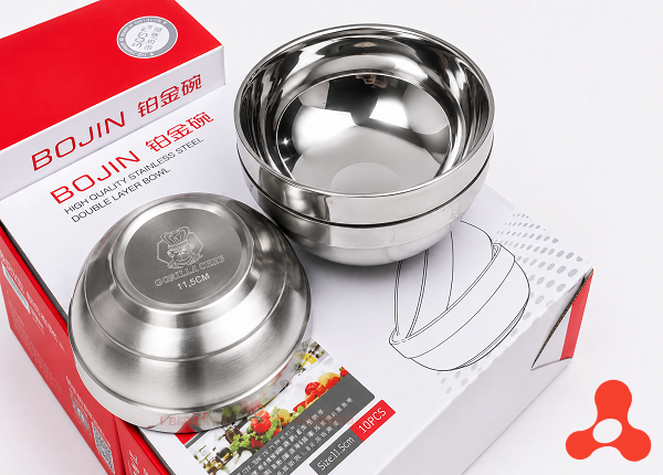 CHÉN INOX KIM CƯƠNG HÀN QUỐC 2 LỚP 11,5cm (T360)