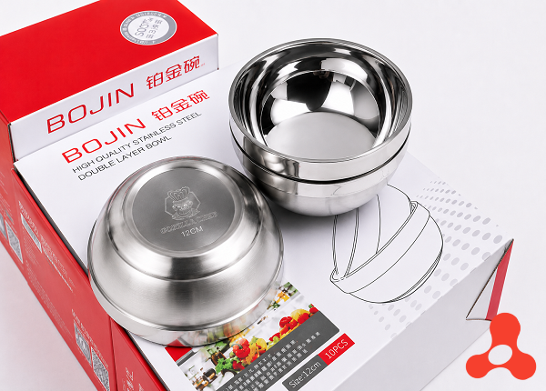 CHÉN INOX KIM CƯƠNG HÀN QUỐC 2 LỚP 12cm (T360)