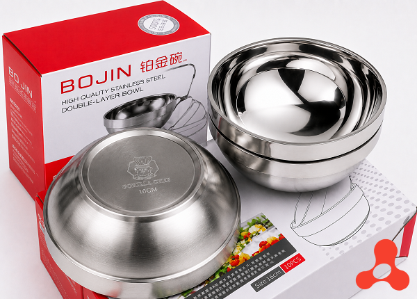 CHÉN INOX KIM CƯƠNG HÀN QUỐC 2 LỚP 16cm (T180)