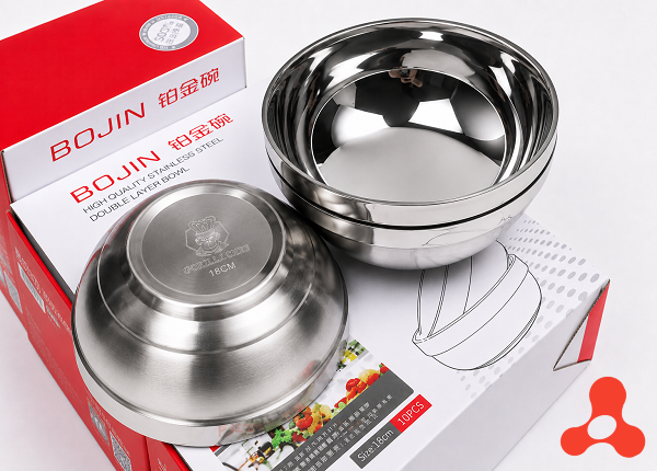 CHÉN INOX KIM CƯƠNG HÀN QUỐC 2 LỚP 18cm (T144)