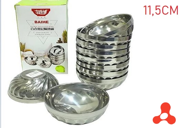 CHÉN INOX XOẮN 2 LỚP CÁCH NHIỆT 11,5CM (T500)