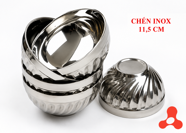 CHÉN INOX XOẮN 2 LỚP CÁCH NHIỆT 11,5cm (T500)
