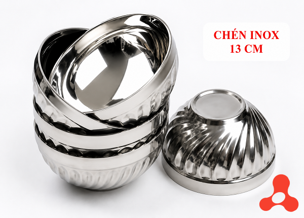 CHÉN INOX XOẮN 2 LỚP CÁCH NHIỆT 13cm (T500)