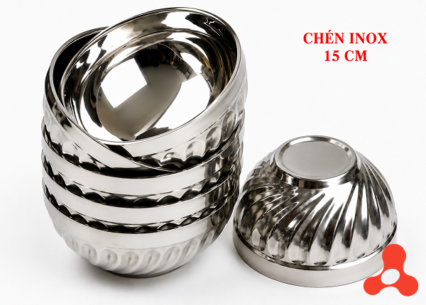 CHÉN INOX XOẮN 2 LỚP CÁCH NHIỆT 15cm (T400)