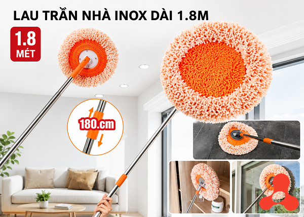 CHỔI LAU NHÀ HOA HƯỚNG DƯƠNG ĐA NĂNG (T100)