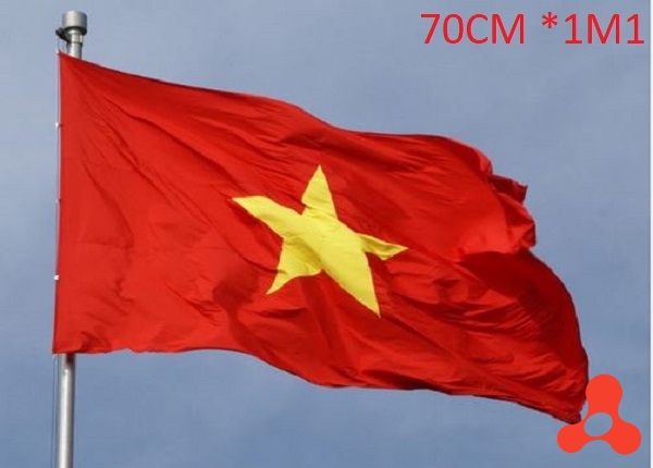CỜ VIỆT NAM LỚN TREO LỄ TẾT, CỔ VŨ 70cm x 1m1
