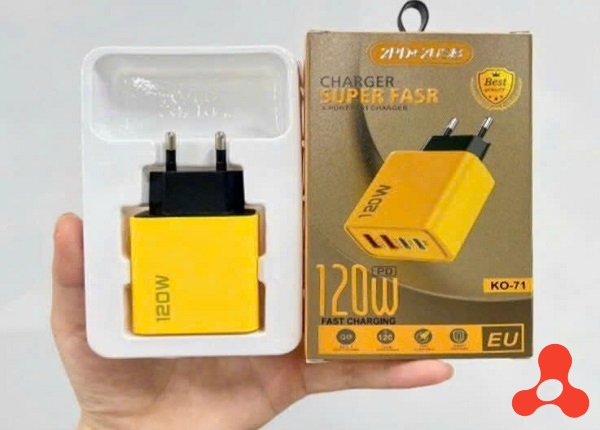 CỐC SẠC NHANH 120W 4 CỔNG 2PD 2USB